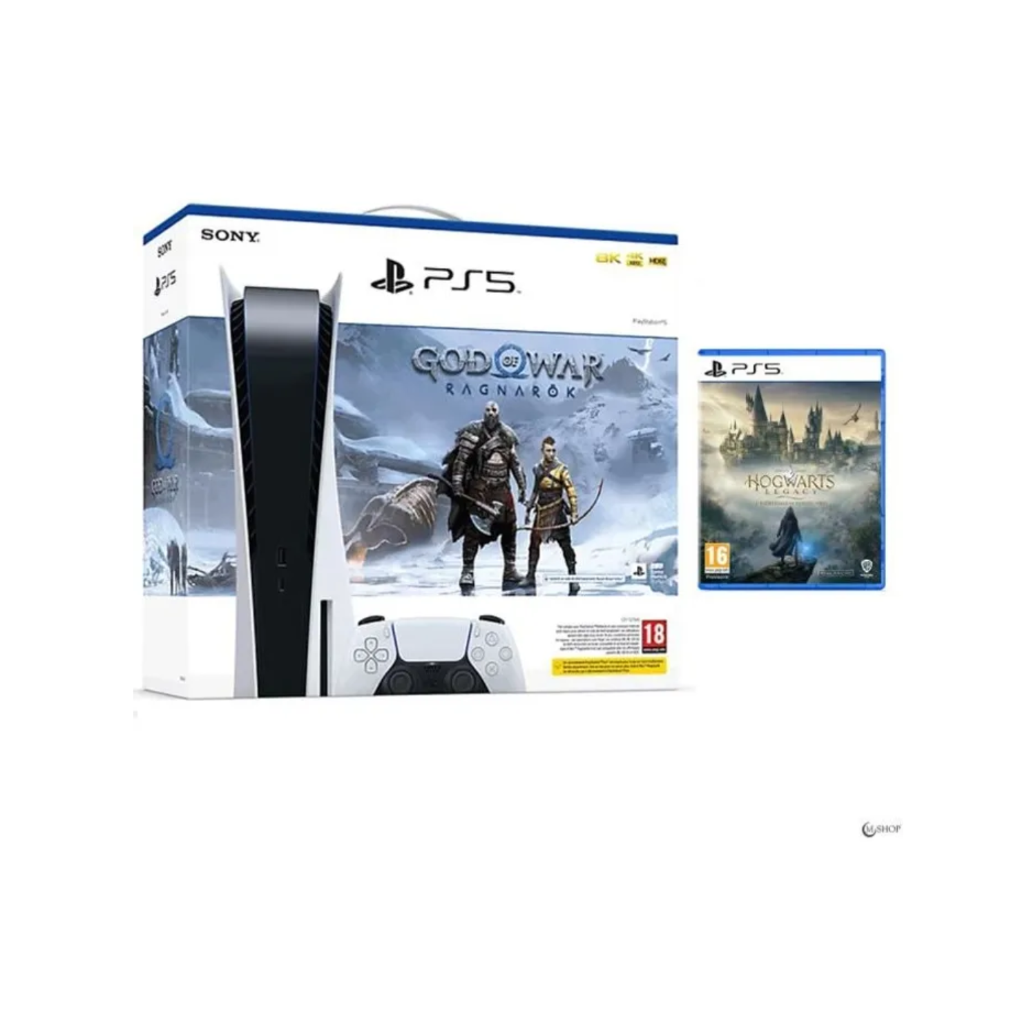 PS5-Konsolen-Bundle: God of War Ragnarök & Hogwarts Legacy